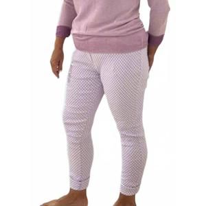 NEW MADE IN ITALY geometric pattern italian magic pants in lavender